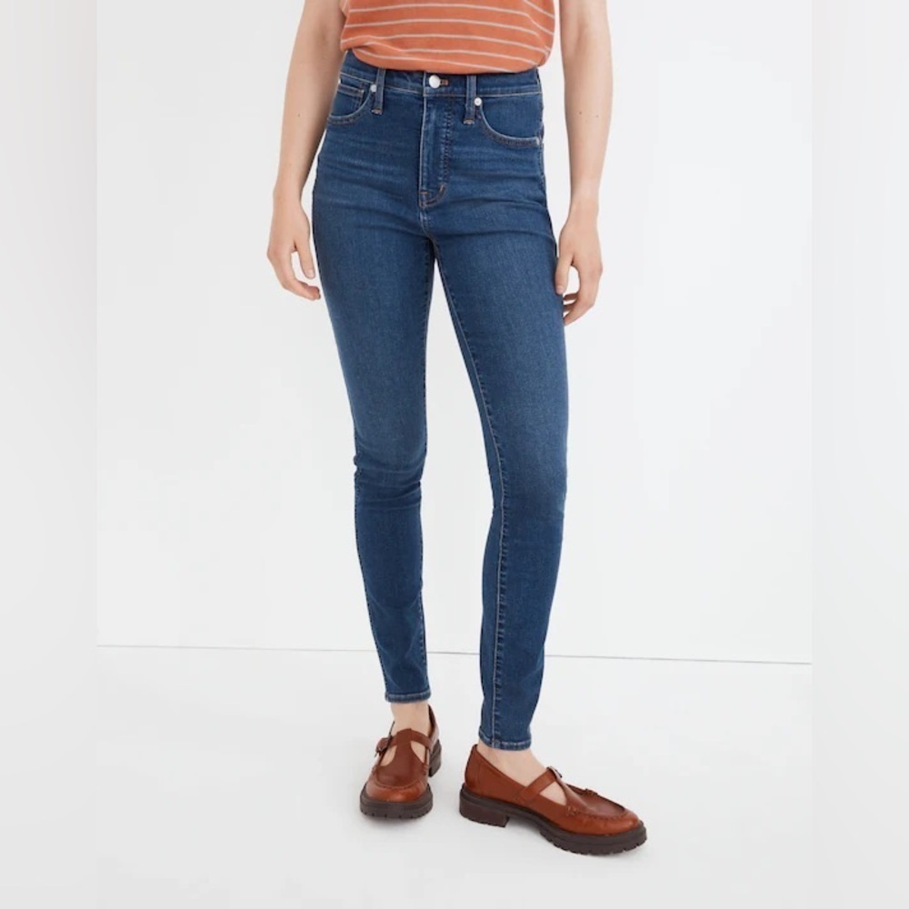 Madewell 10” high rise skinny jeans in Coronet wash sz 24
